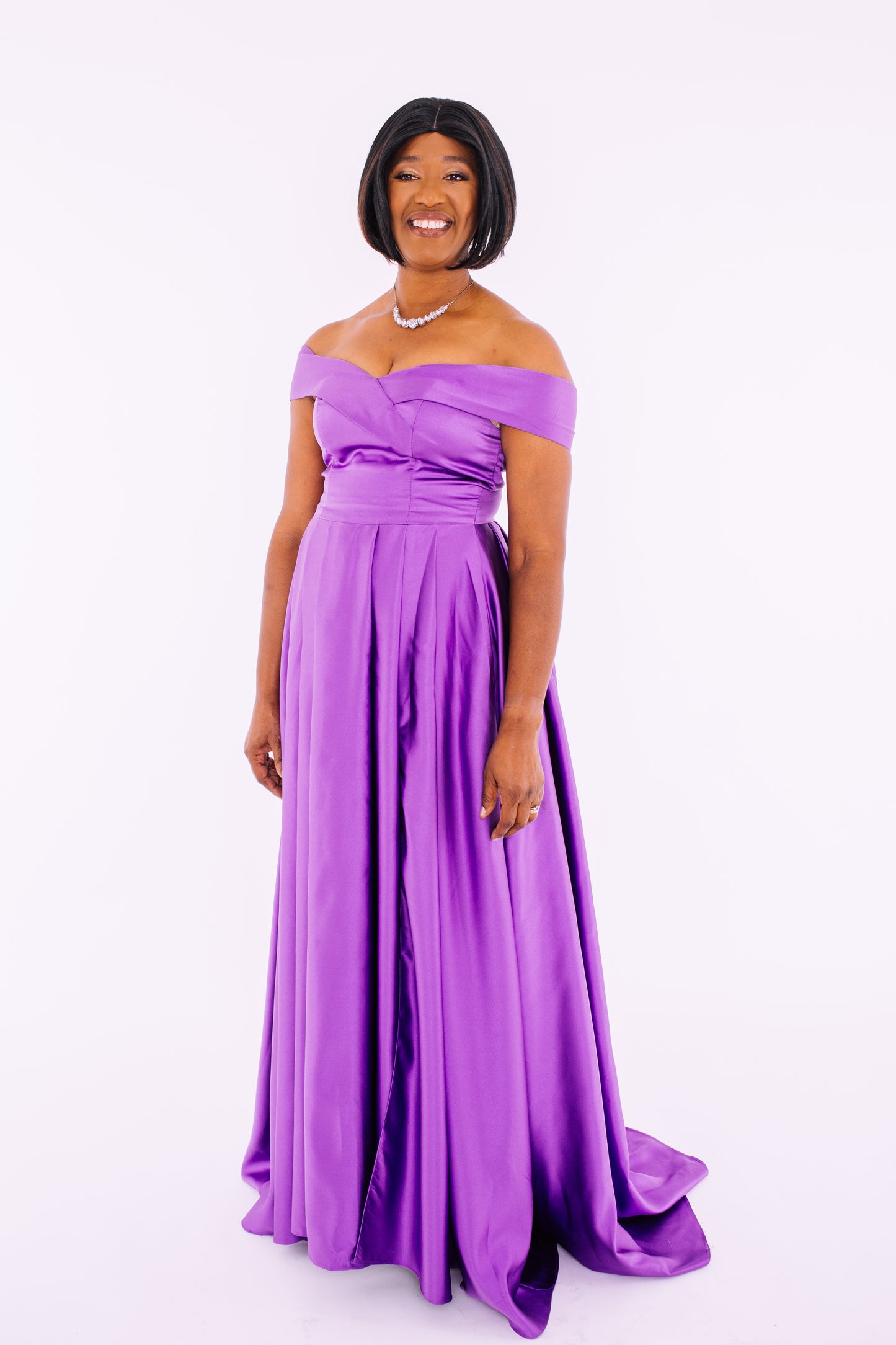 The Yana Wedding Gown in Royal Purple