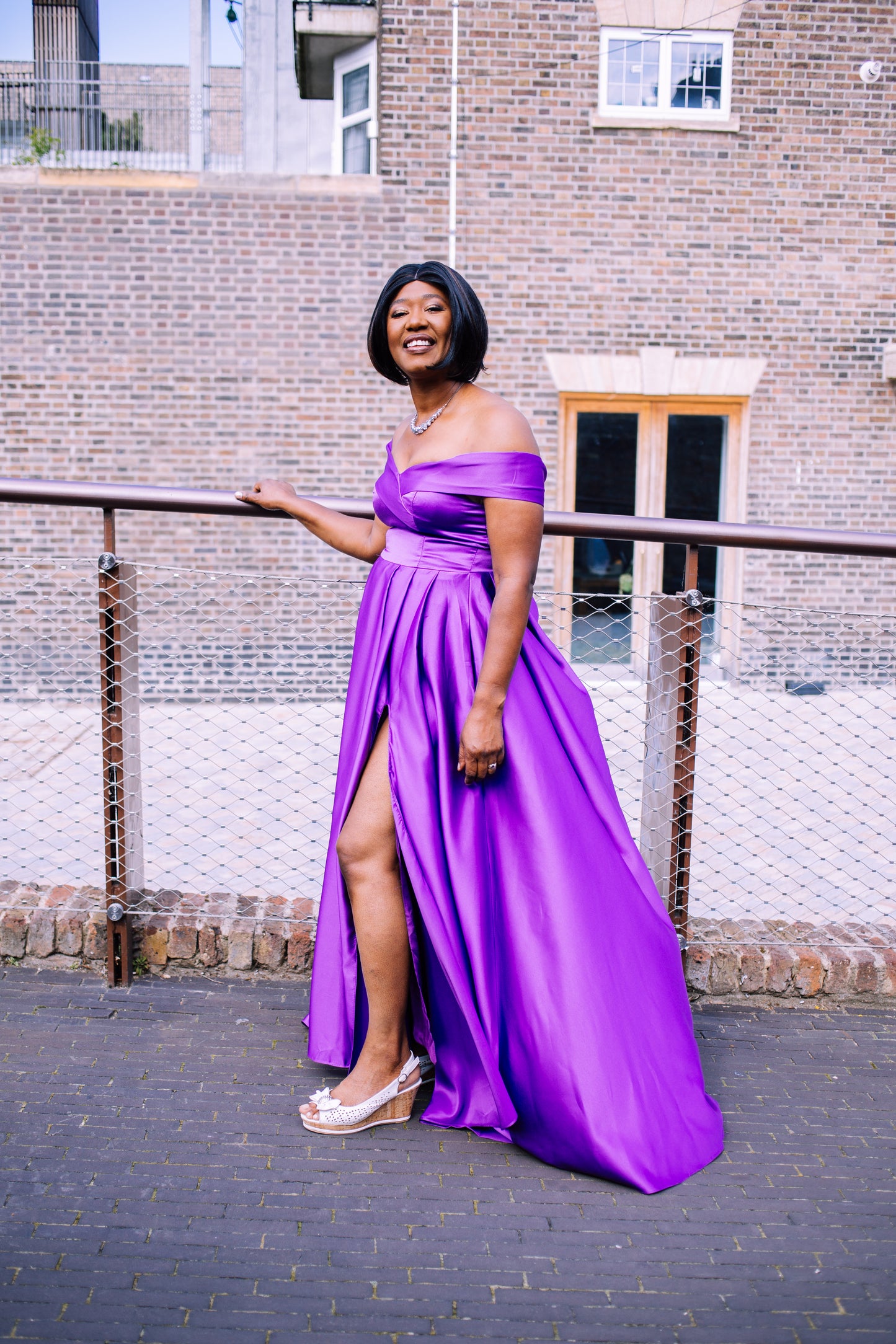 The Yana Wedding Gown in Royal Purple