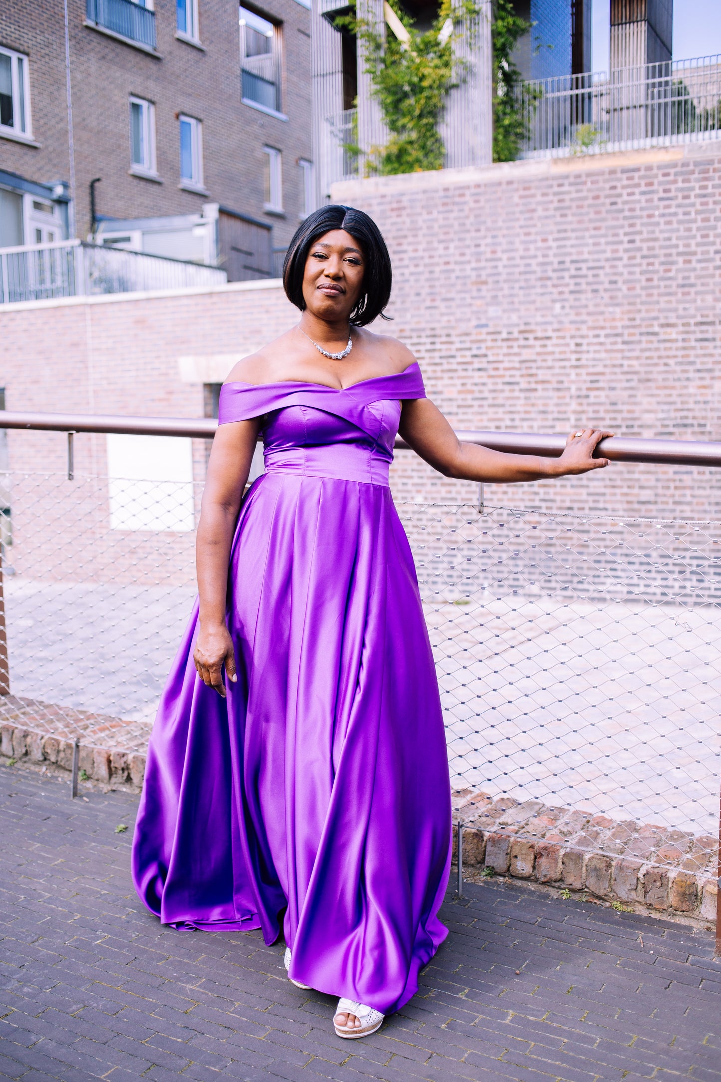 The Yana Wedding Gown in Royal Purple