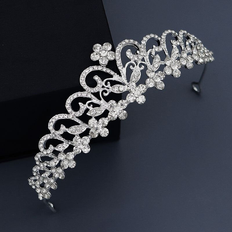 The Floral Garden Rhinestone Bridal Tiara