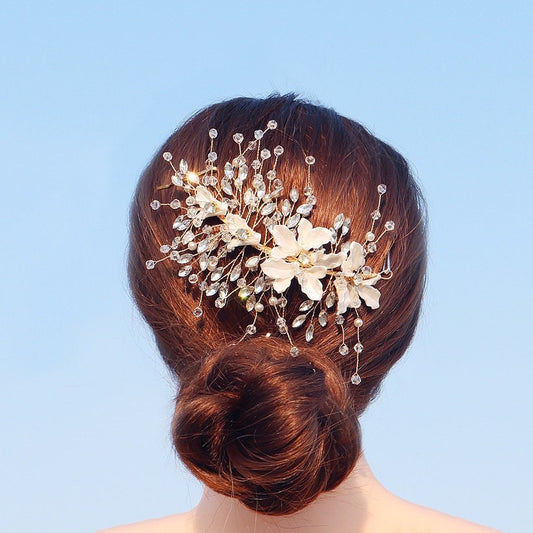 The Golden Crystal Bridal Hair Clip